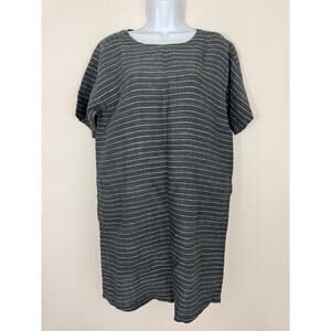 Eileen Fisher Organic Linen Pinstripe Tunic Dress | Size XXS | NWT $298